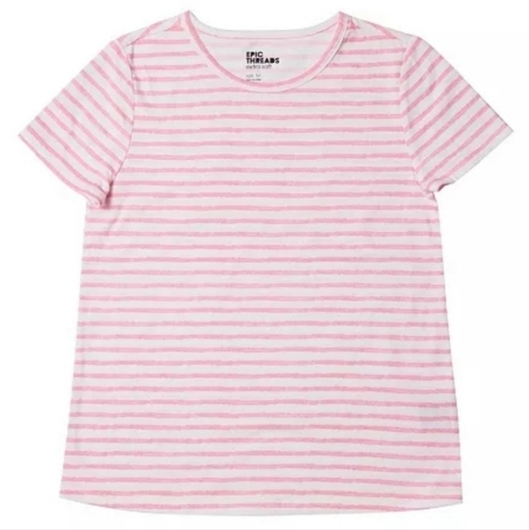 Big Girls Short Sleeve Striped Large - Picture 1 of 1